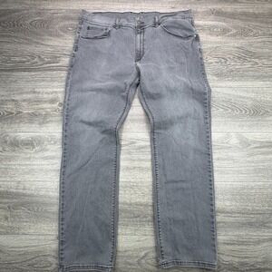 Mott & Bow Jeans Mens 40x32 Slim Gray Stone Straight Zip Fly Stretch Five Pocket